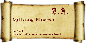 Nyilassy Minerva névjegykártya